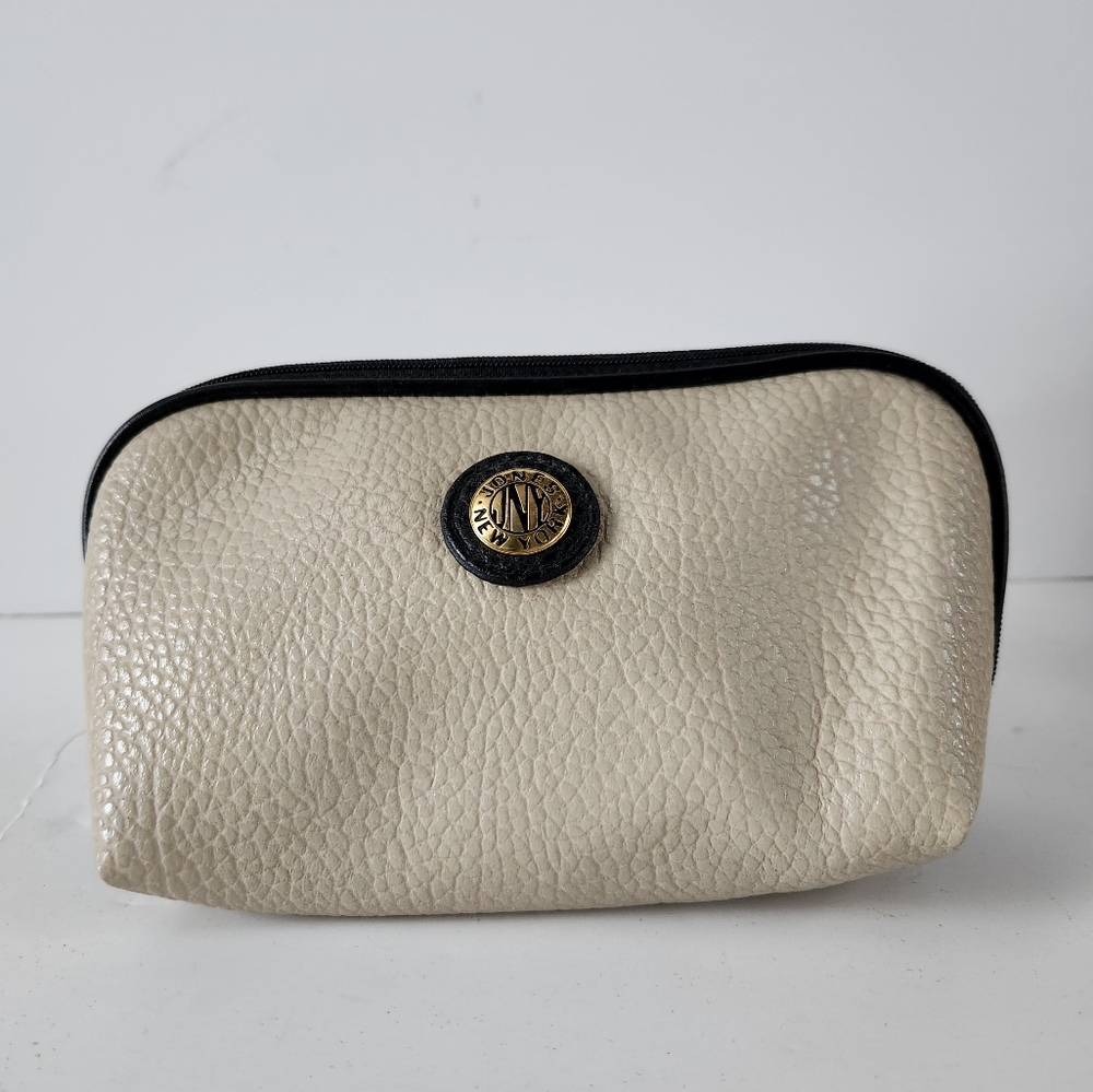 Jones New York cosmetic bag, cream, 8"